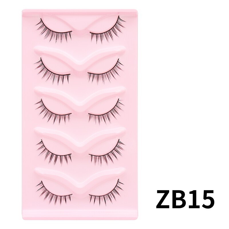 5/7/10Pairs Cat Eye Lash False Eyelashes Natural Faux Mink Eyelashes