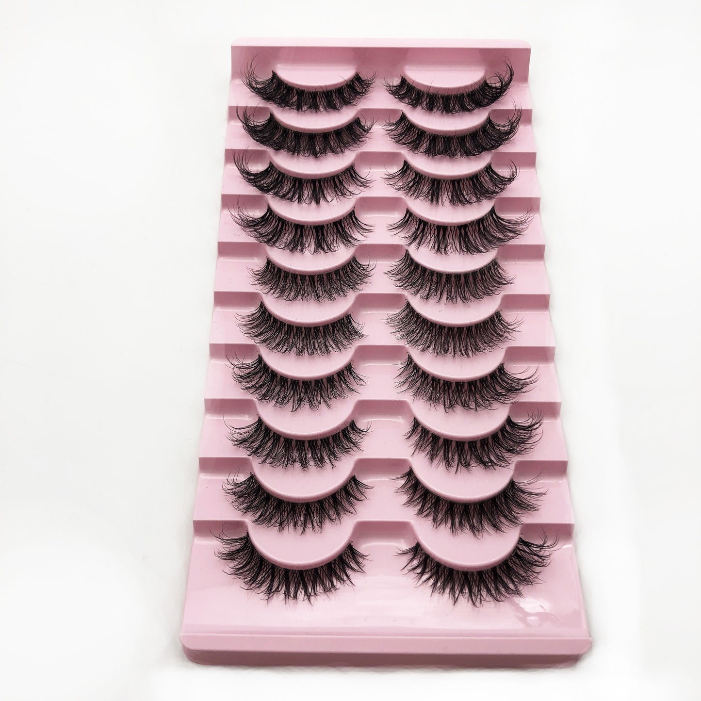 DD curl 10pairs Eyelashes 3D Faux Mink Lashes Volume Handmade False Eyelash Thick Full Strip Cruelty Free EyeLash