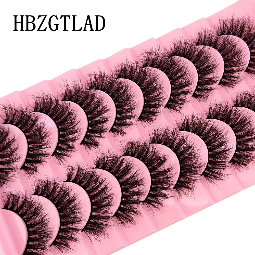 10 Pairs Natural False Eyelashes Fake Lashes Long Makeup 3d Mink Lashes Extension Eyelash Mink Eyelashes
