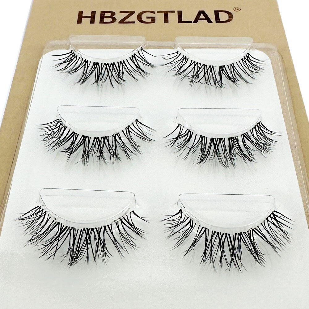 3D Mink Lashes Natural short Full Strip Transparent False Eyelashes