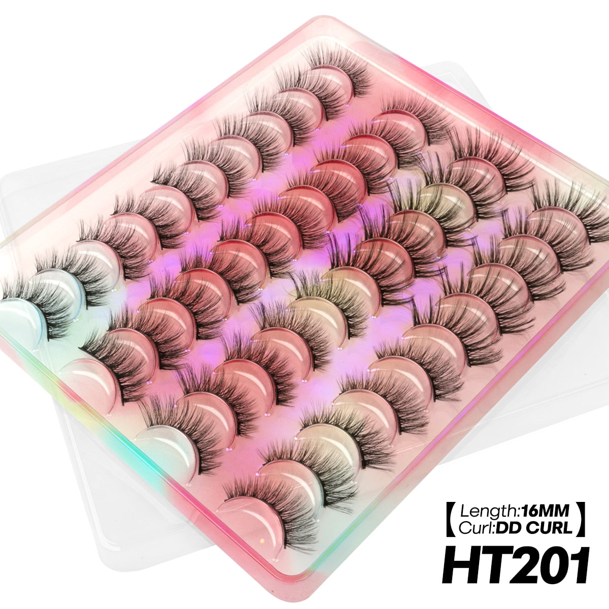 Russian Strip Lashes 5/10/20 Pairs Fluffy Mink Lashes 3D False Eyelashes Russian Eyelashes D Curl Fake Eyelashes