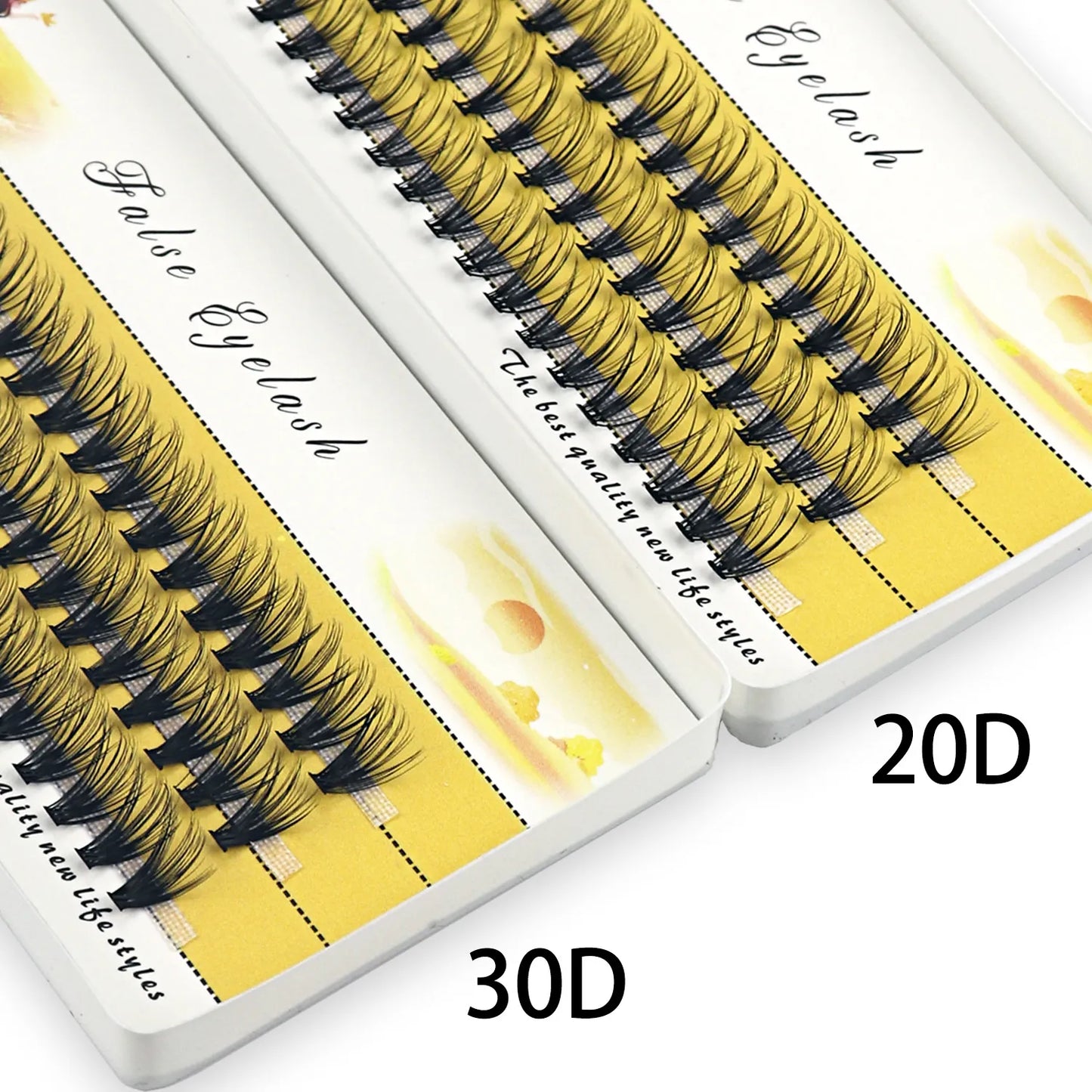 20D/30D Mink Eyelashes 1 Box/60 Bundles Natural Eyelash extension 3D Russia Individual Eyelash Cluster