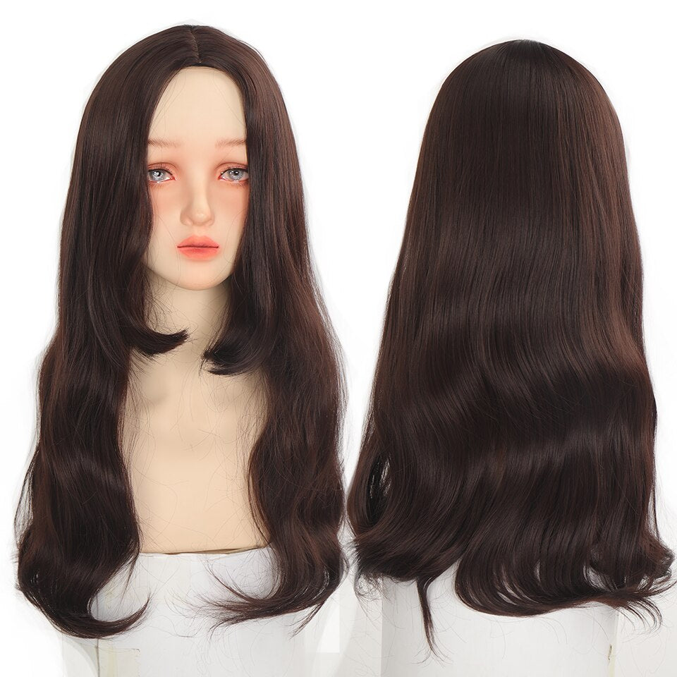 synthesis Long wavy curly girl blonde gradient pink Lolita cosplay curly bangs party wig