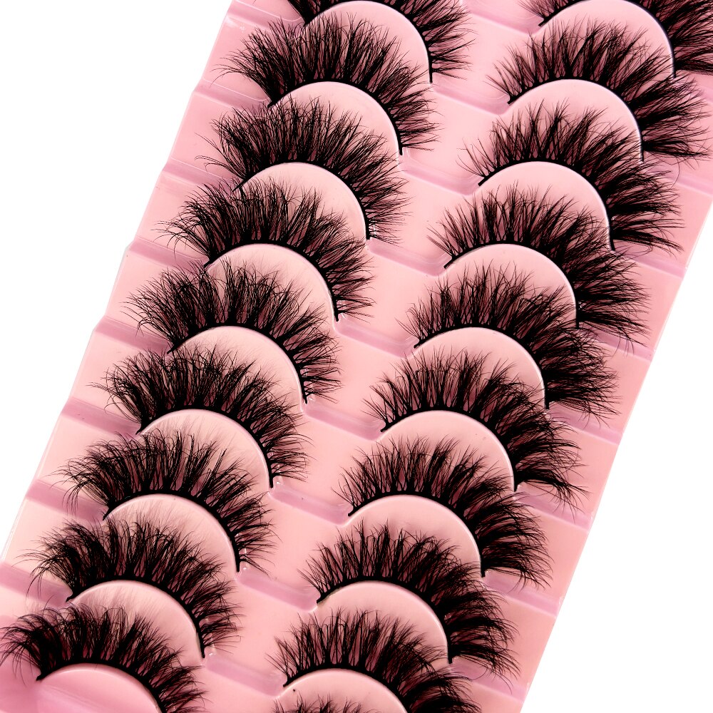 Fluffy Mink Lashes 8-25mm Lashes Dramatic Thick Volume Natural Eyelashes Eye Lashes 100% Cruelty Free Mink Eyelashes