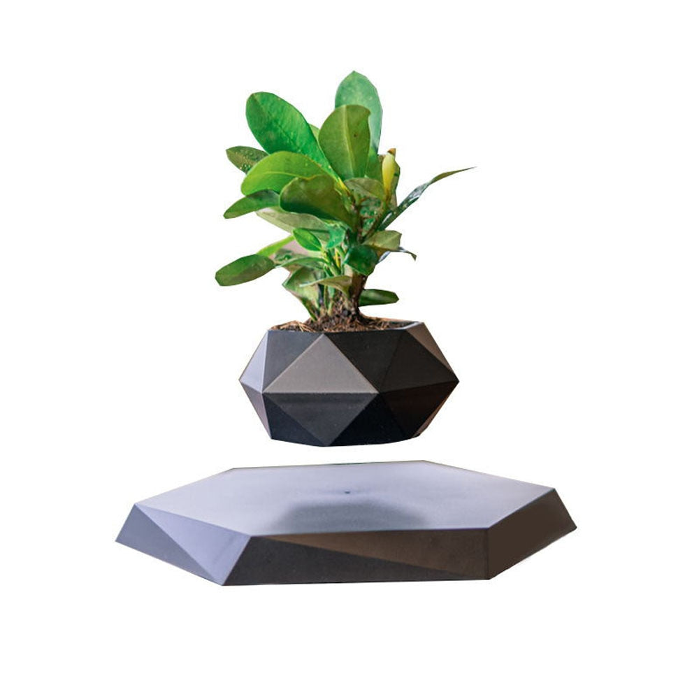 Levitating Air Bonsai Pot Rotation Flower Pot Planters Magnetic  Suspension Floating Pot Potted Plant Home Decor