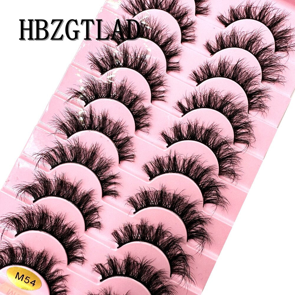 10 Pairs 3D Faux Mink Lashes Natural long Mink False Eyelashes Fake Eyelash Mink Lashes Extension Cils