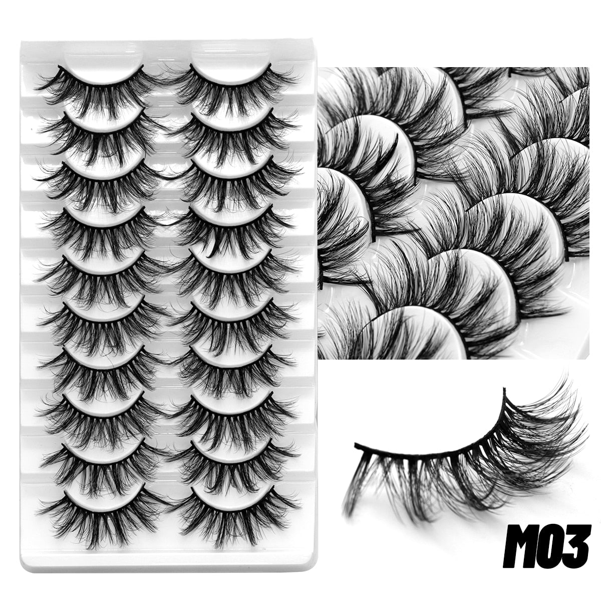 5/10Paris 3D Natural Eyelash mink lashes fake eyelashes Eyelash extension lashes