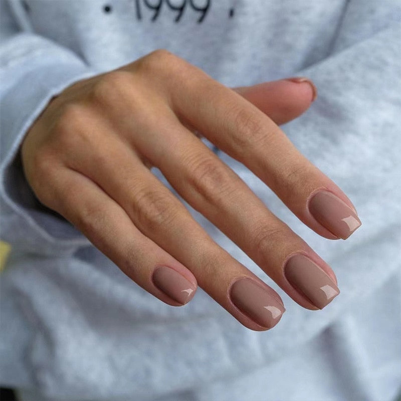 Press On Nails Solid color Short