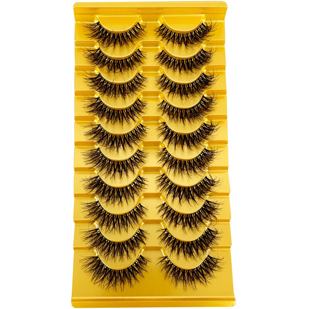 Transparent Terrier 3 Pairs 3D Mink EyeLashes False Lashes Thick EyeLash Lashes Natural Soft Fake EyeLashes