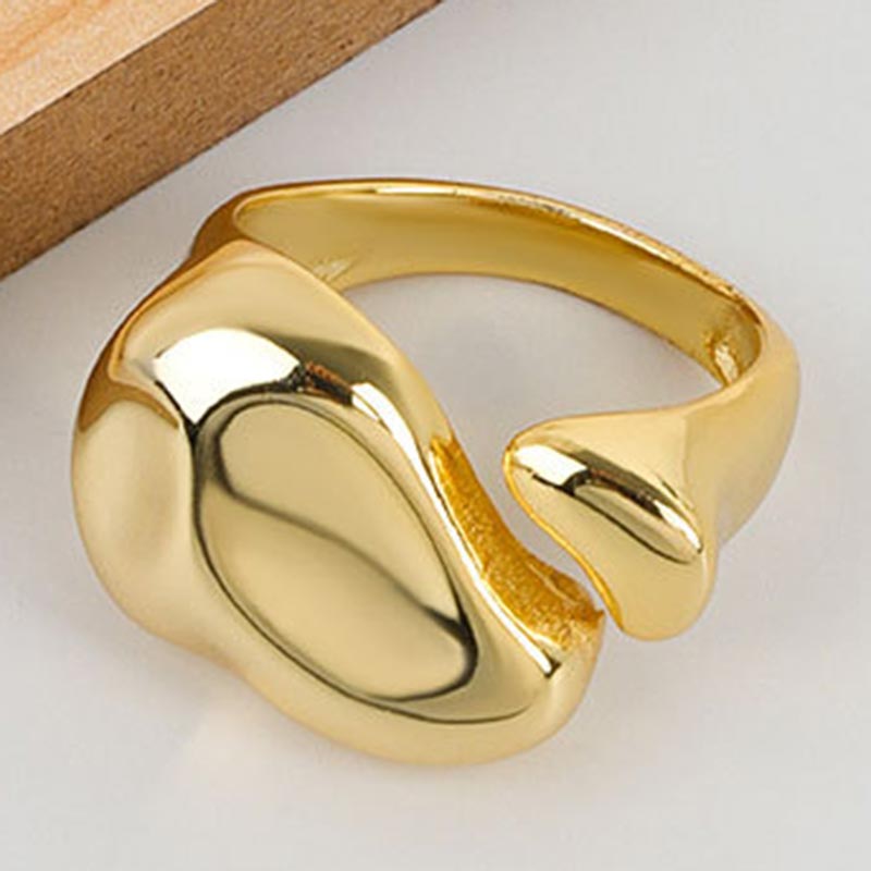 2pcs Geometric Adjustable Rings Set for Women Korean Style Fashion Couple Ring Party Bridal Jewelry Accessories