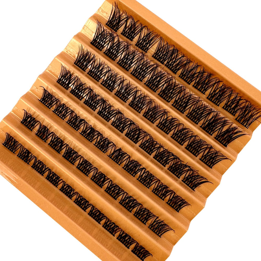 DIY Clusters Eyelash Extension 70Cluster Segment Mink Eyelashes Fluffy Volume Dovetail Segmented Eye Lashes