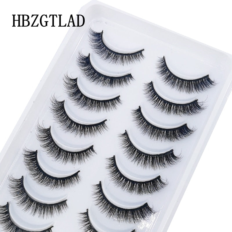10 Pairs 3D Mink False Eyelashes Natural/Thick Eye Lashes  Fluffy Russian eyelahses Reusable