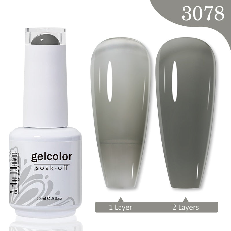 Gel Nail Polish 15ml Nude Pink Soak Off LED UV Lacquer Varnish Semi Permanent Top Base Coat Nail Art Gellak Manicure