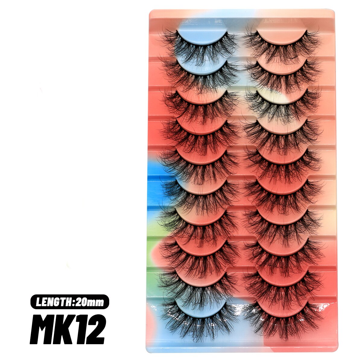 Russian Strip Lashes 5/10/20 Pairs Fluffy Mink Lashes 3D False Eyelashes Russian Eyelashes D Curl Fake Eyelashes