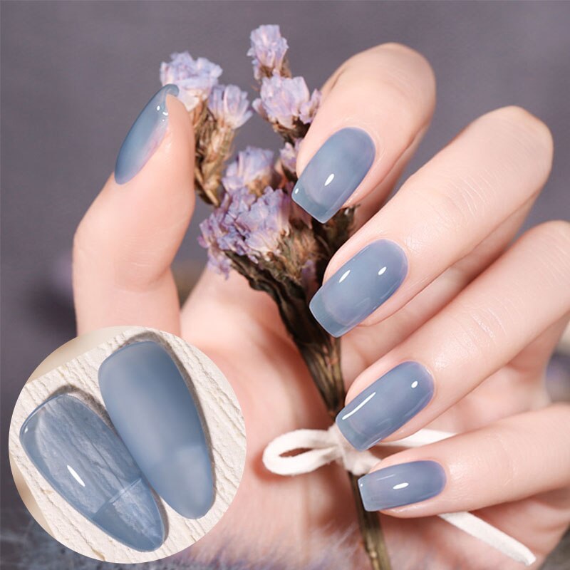 Jelly nude gel Nail Polish Pudding Translucent  Nude Gel Nail Polish UV Gel Semi Permanent Varnish 15ML Large Capacity Gel
