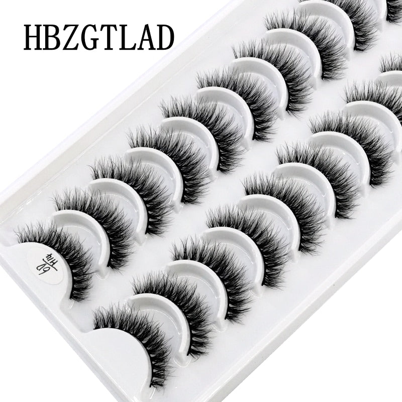 2/5/10 Pairs Natural False Eyelashes Fake Lashes Long Makeup 3d Mink Lashes Extension Eyelash Mink Eyelashes