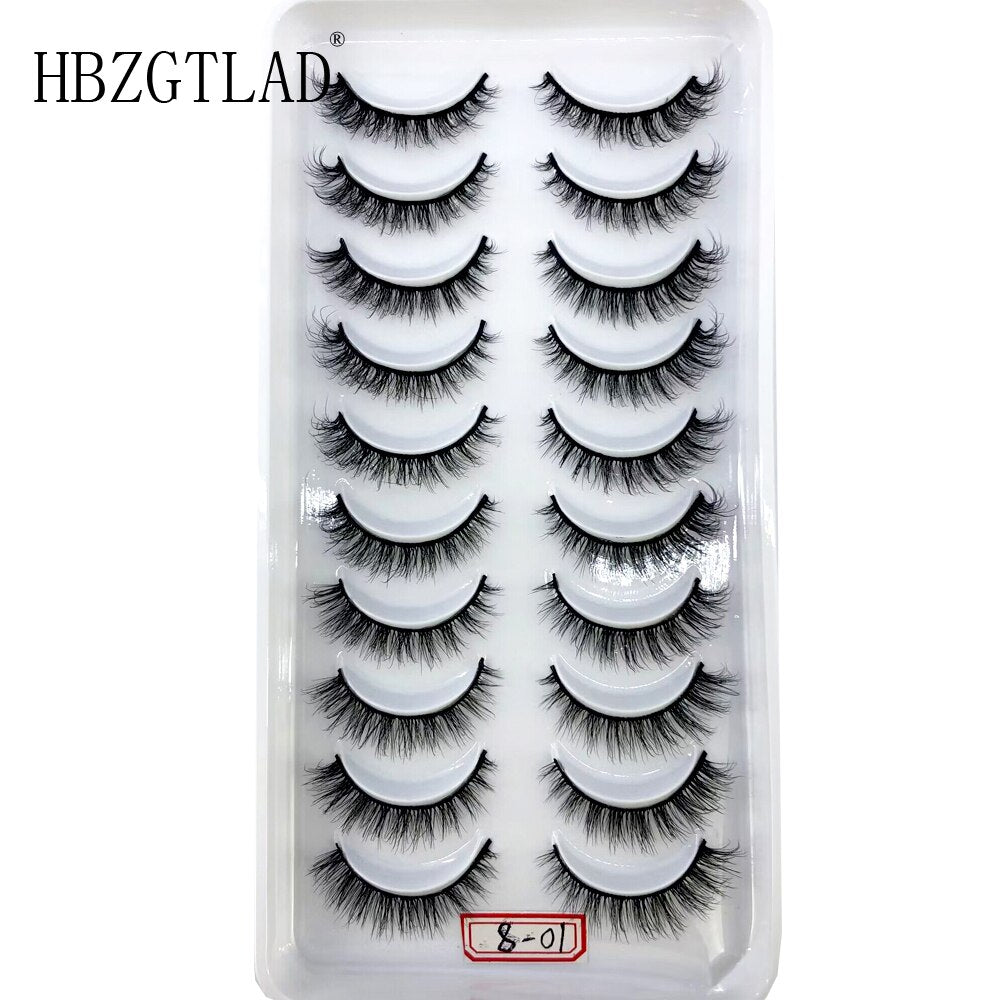 Short lashes 10 Pairs 3D Mink Lashes Natural Eyelash Dramatic False Eyelashes Faux Cils Fake Eyelash Extension maquiagem