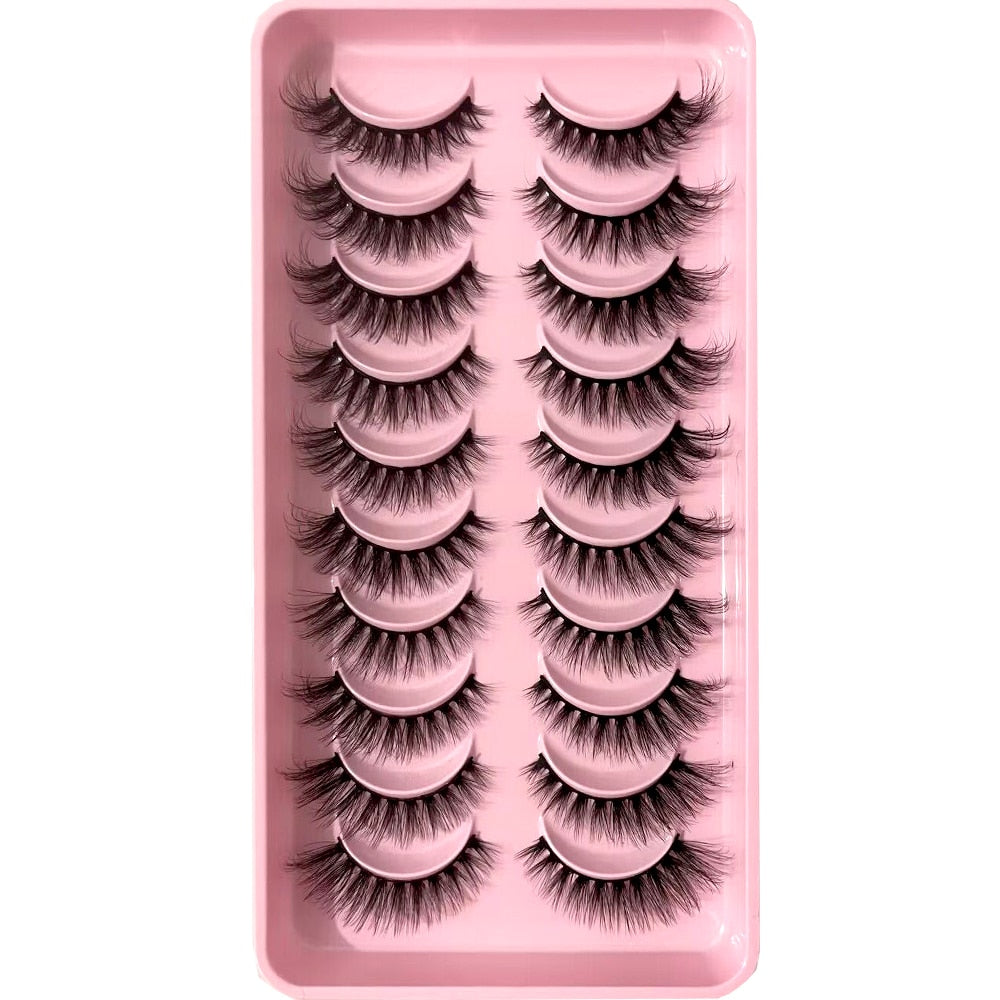 Short lashes 10 Pairs 3D Mink Lashes Natural Eyelash Dramatic False Eyelashes Faux Cils Fake Eyelash Extension maquiagem