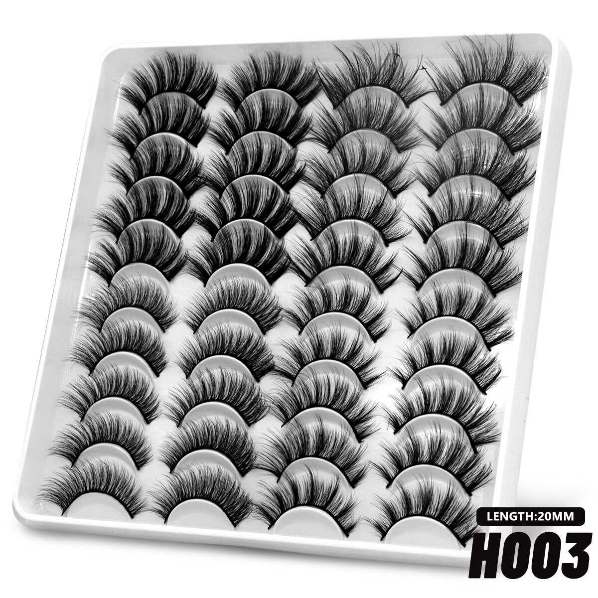 Russian Strip Lashes 5/10/20 Pairs Fluffy Mink Lashes 3D False Eyelashes Russian Eyelashes D Curl Fake Eyelashes