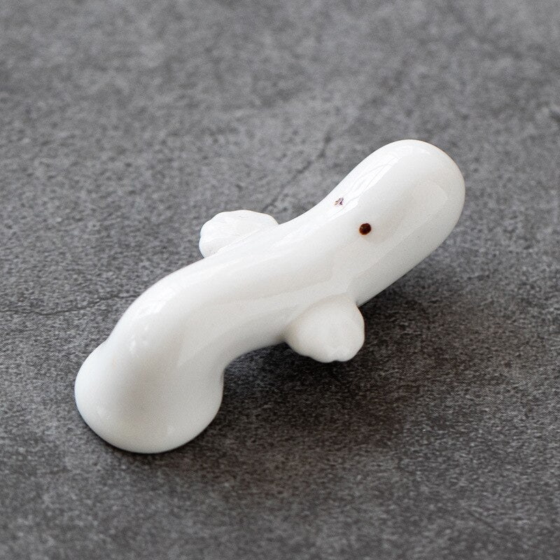 Japanese Style Underglaze Ceramic animals Chopstick Holder Tableware Restaurant Simple Oval Spoon Bracket Utensil For Kitchen