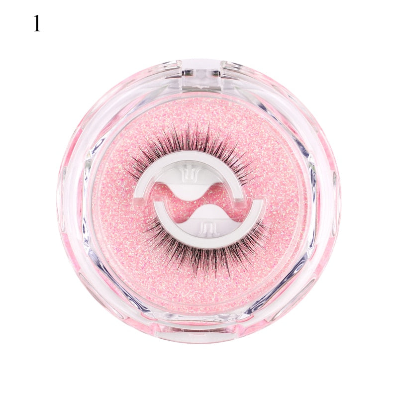 Reusable Self-Adhesive False Eyelashes Natural Multiple reversible glue-free pairs of false eyelashes