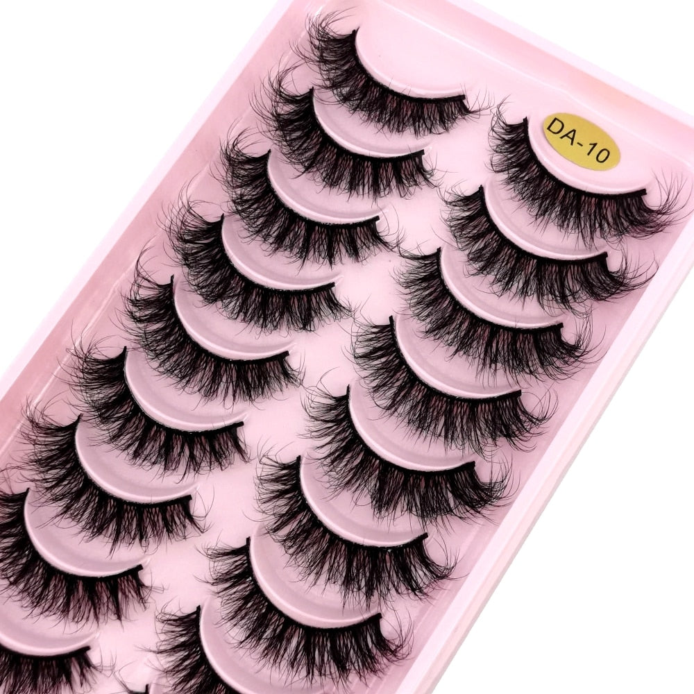 10 Pairs Natural False Eyelashes Fake Lashes Long 3d Mink Lashes Extension Eyelash Mink Eyelashes