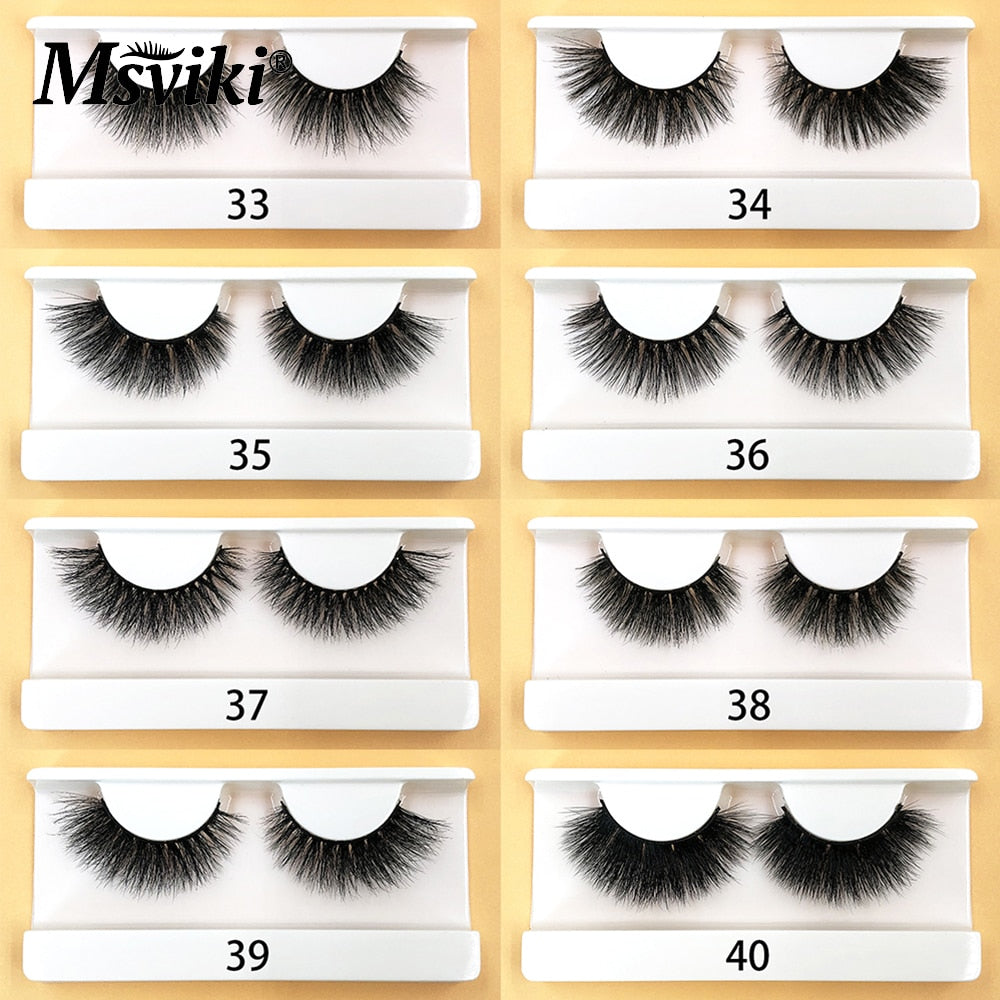 13-20MM Natural Mink Lashes Bulk 10/30/50 Pairs Short Fluffy Mink Eyelashes Box Package 3D 5D Fake Eyelashes