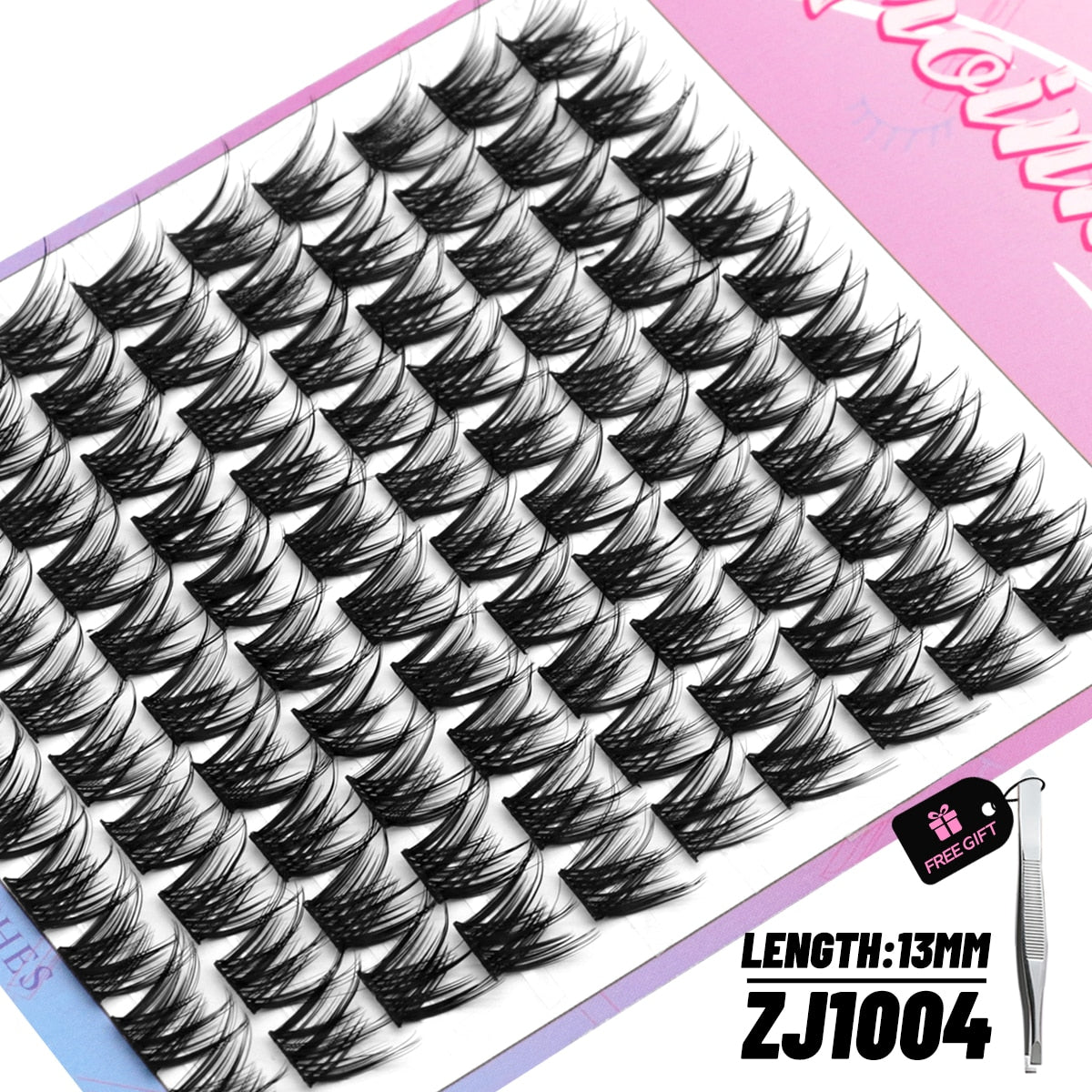 Cluster Lashes 108pcs DIY Eyelash Extension C Curl Individual Lashes Mixed Tray Faux Mink Lash Clusters Elashes