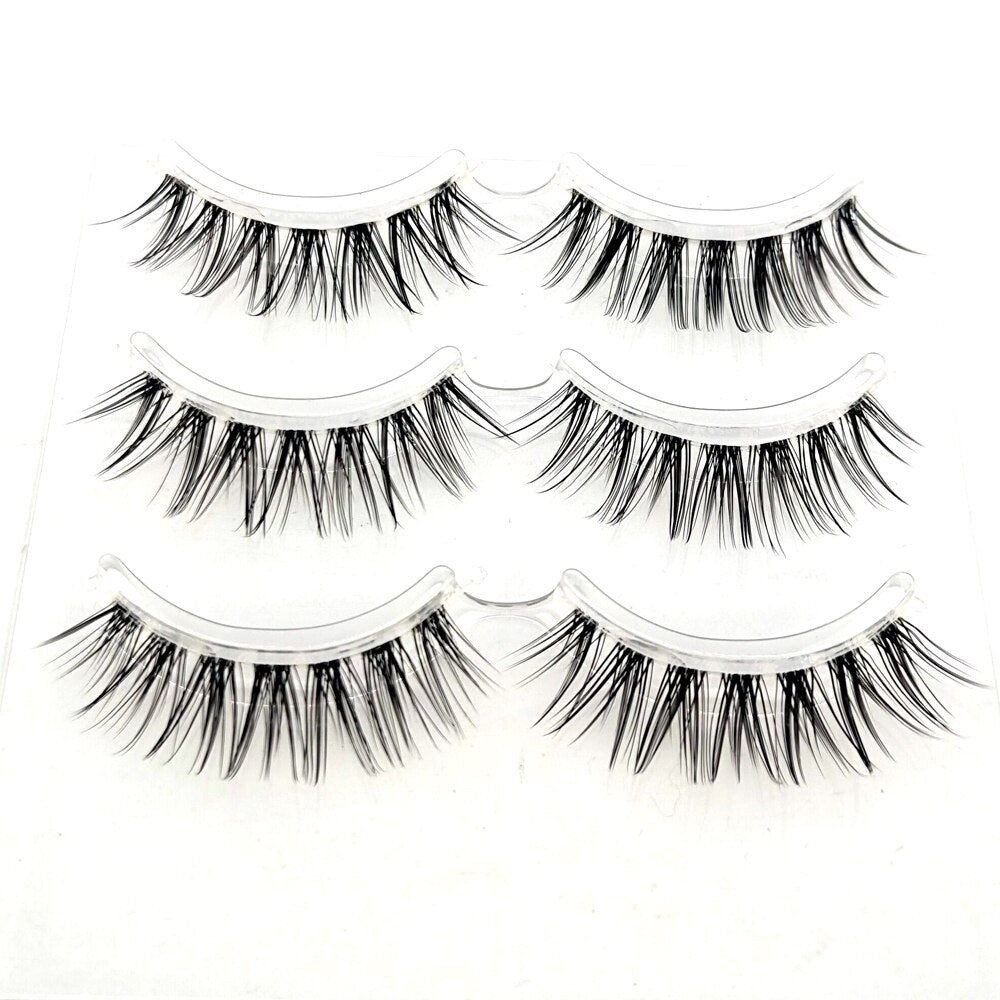 3D Mink Lashes Natural short Full Strip Transparent False Eyelashes