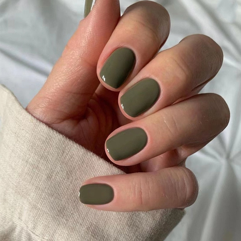 Press On Nails Solid color Short