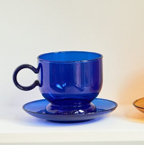 Blue Cups Coffee Mug Glass Cup Tea Milk Lemon Juice Coffee Water Cup Bar Drinkware Creativity wine glasses Home Cafe Drinkware