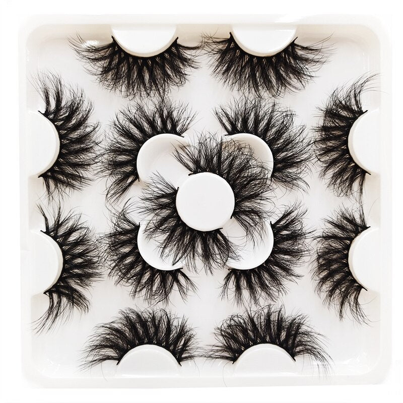 7 Pairs Faux Mink Eyelashes Long Lasting Fluffy Mink Lashes Dramatic Volume lashes Extension Thick Long