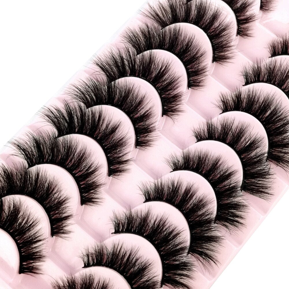 10 Pairs 3D Faux Mink Lashes Natural long Mink False Eyelashes Fake Eyelash Mink Lashes Extension Cils