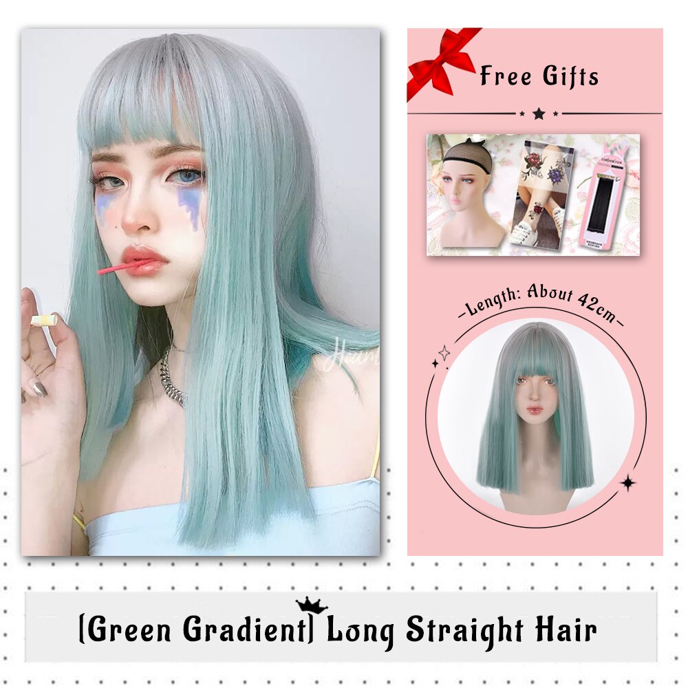 Brown Black Gold Wool Roll Synthetic Wig For Women Long Roll Wig Bangs Cosplay Party Heat Resistant Hair