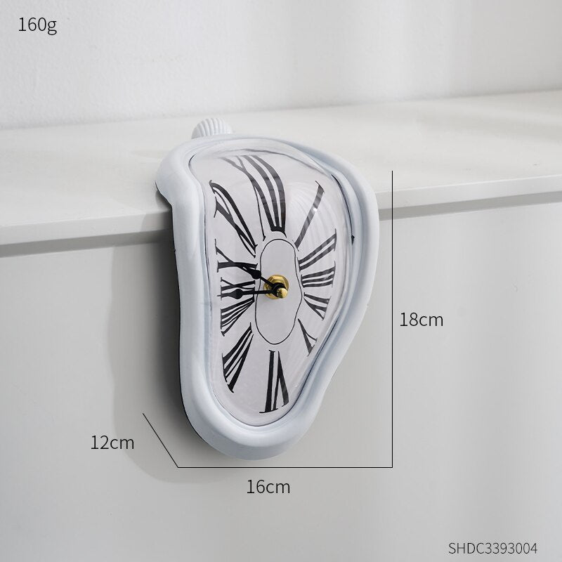 Twisted Clock Ornaments Creative Home Decor Desk Bookshelf Accessories Modern Living Room Decoration Figurines for Interior Gift