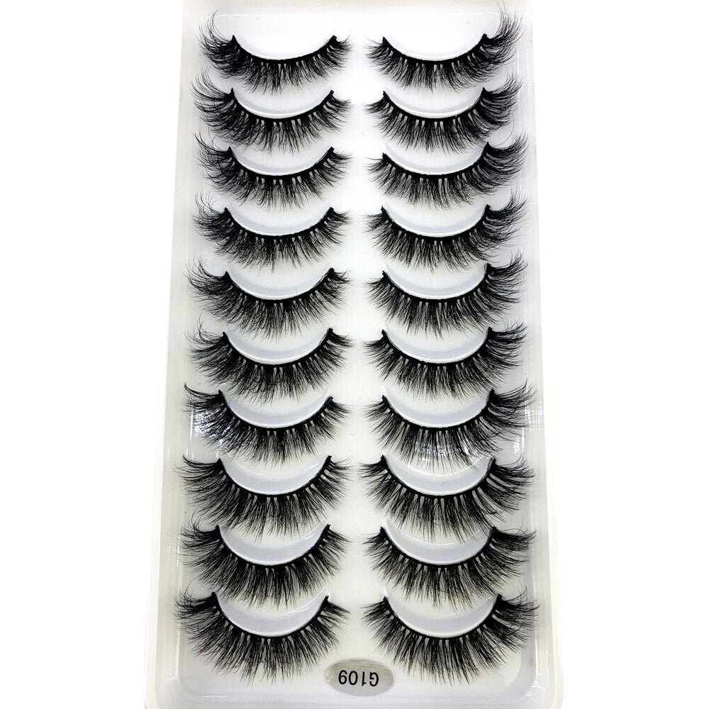 Short lashes 10 Pairs 3D Mink Lashes Natural Eyelash Dramatic False Eyelashes Faux Cils Fake Eyelash Extension maquiagem