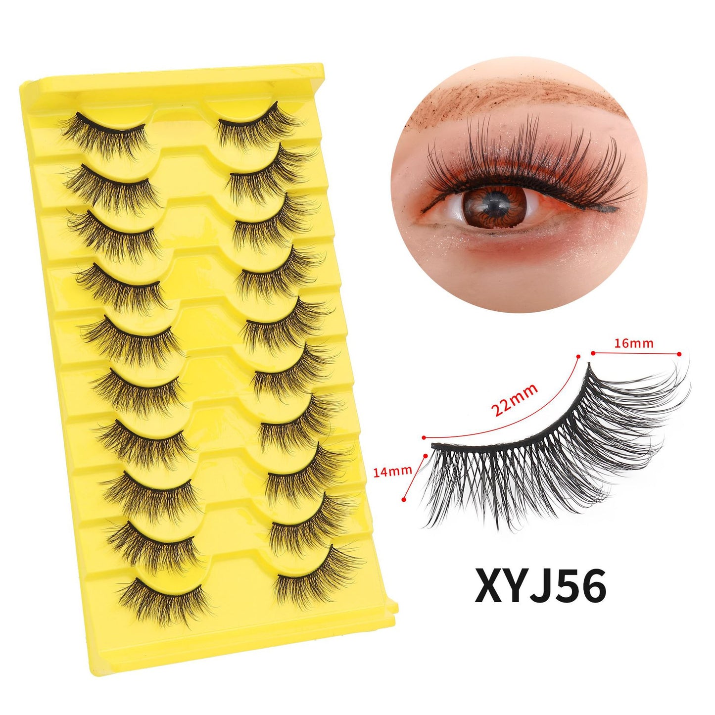 10 Pairs False Eyelashes Extension Natural Long Soft Fluffy Half Eye Cat Lashes Faux Mink Lashes Cils Magnétique