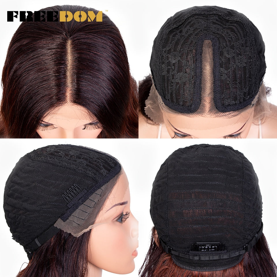 Synthetic Lace Front Wig 36 inch Body Wave Wigs For Women Ombre Blonde Ginger Highlight Wig Long Wavy Cosplay Wigs