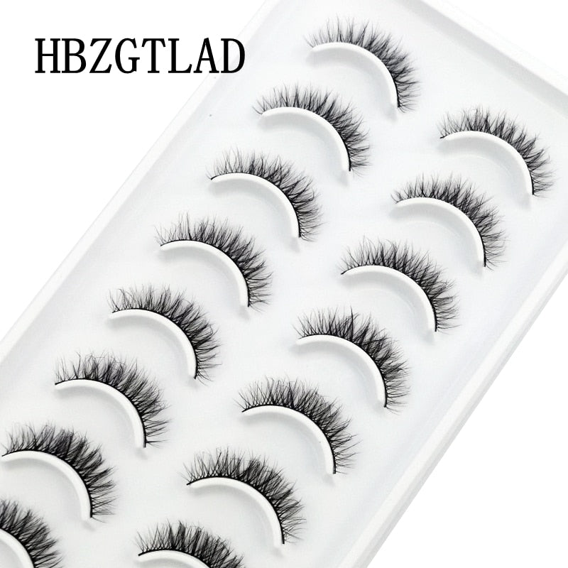 10 Pairs 3D Mink False Eyelashes Natural/Thick Eye Lashes  Fluffy Russian eyelahses Reusable