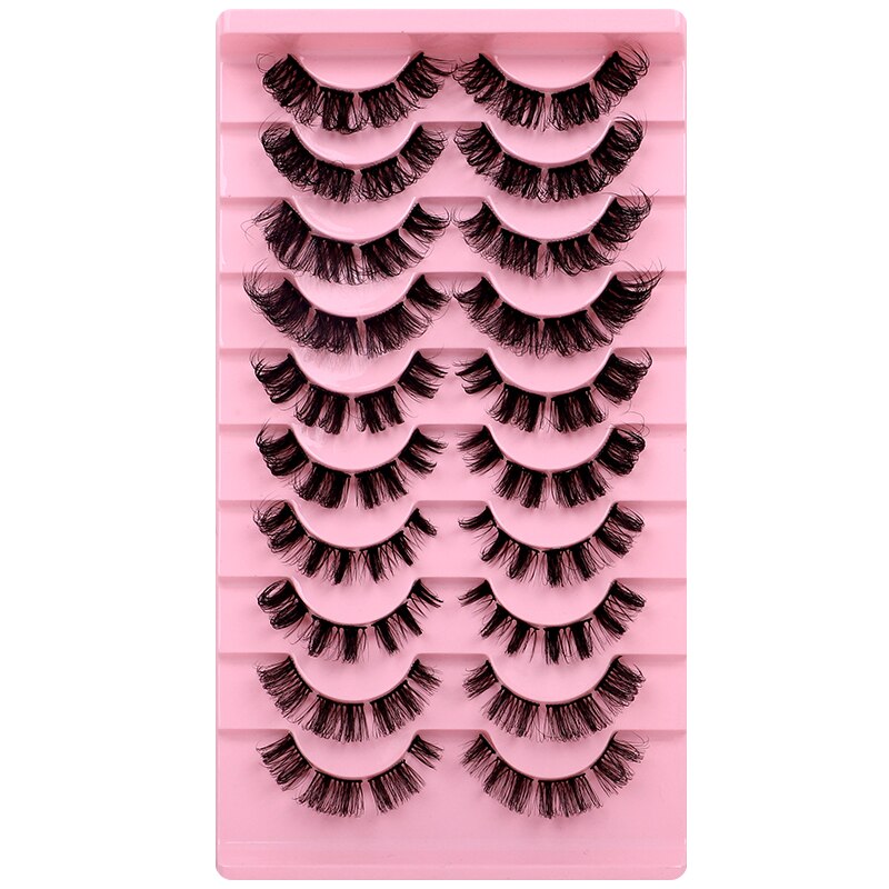 Natural Cluster Lashes Extensions Wispy False Eyelashes Fake Lashes 3D Strips Eyelash Extensions DIY Lashes 10 Pairs
