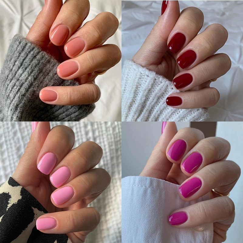 Press On Nails Solid color Short