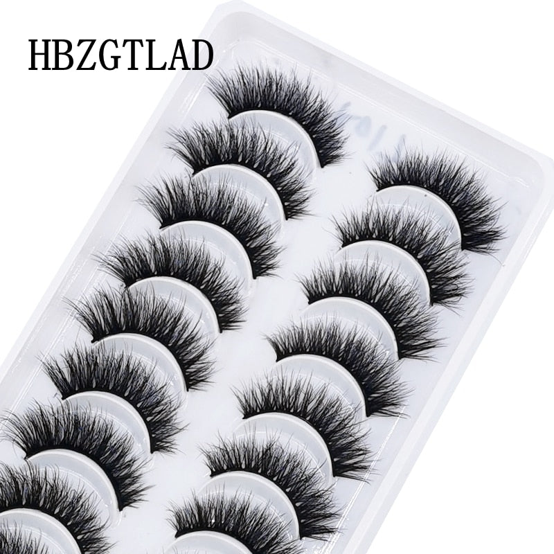 2/5/10 Pairs Natural False Eyelashes Fake Lashes Long Makeup 3d Mink Lashes Extension Eyelash Mink Eyelashes