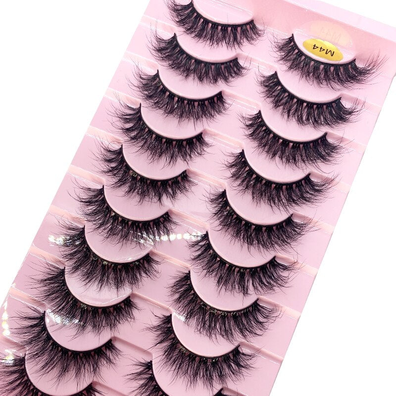 10 Pairs 3D Faux Mink Lashes Natural long Mink False Eyelashes Fake Eyelash Mink Lashes Extension Cils