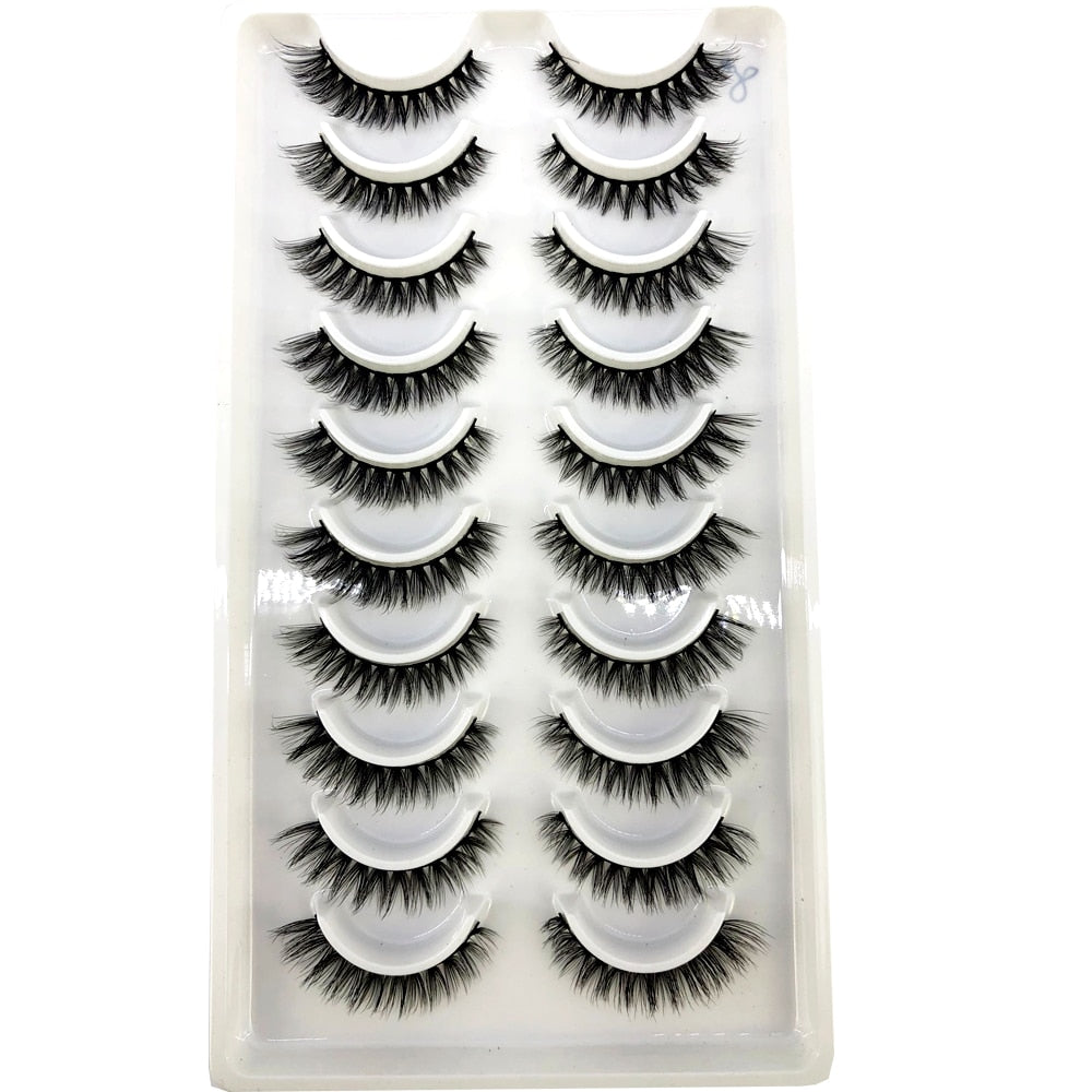 Short lashes 10 Pairs 3D Mink Lashes Natural Eyelash Dramatic False Eyelashes Faux Cils Fake Eyelash Extension maquiagem
