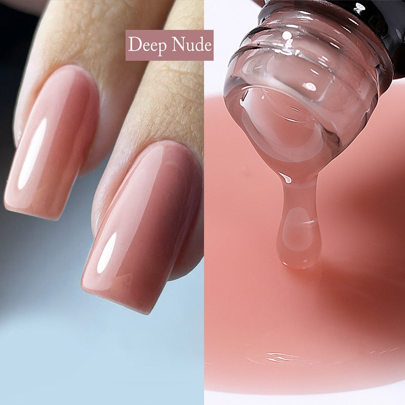 Aurora Rubber Gel Nail Iridescent Pearl Effect Metallic Mirror Nails Manicure Soak Off UV LED No Wipe Top Coat Base Gel