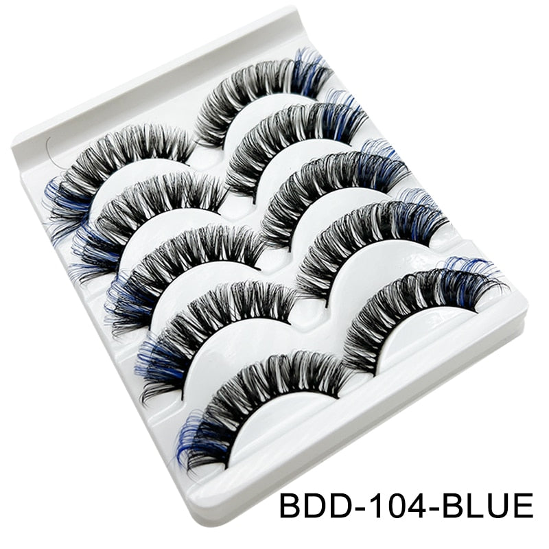 Colored Lash DD Natural Long Colorful Eyelashes Volume lashes Extension Thick Eye Shadow