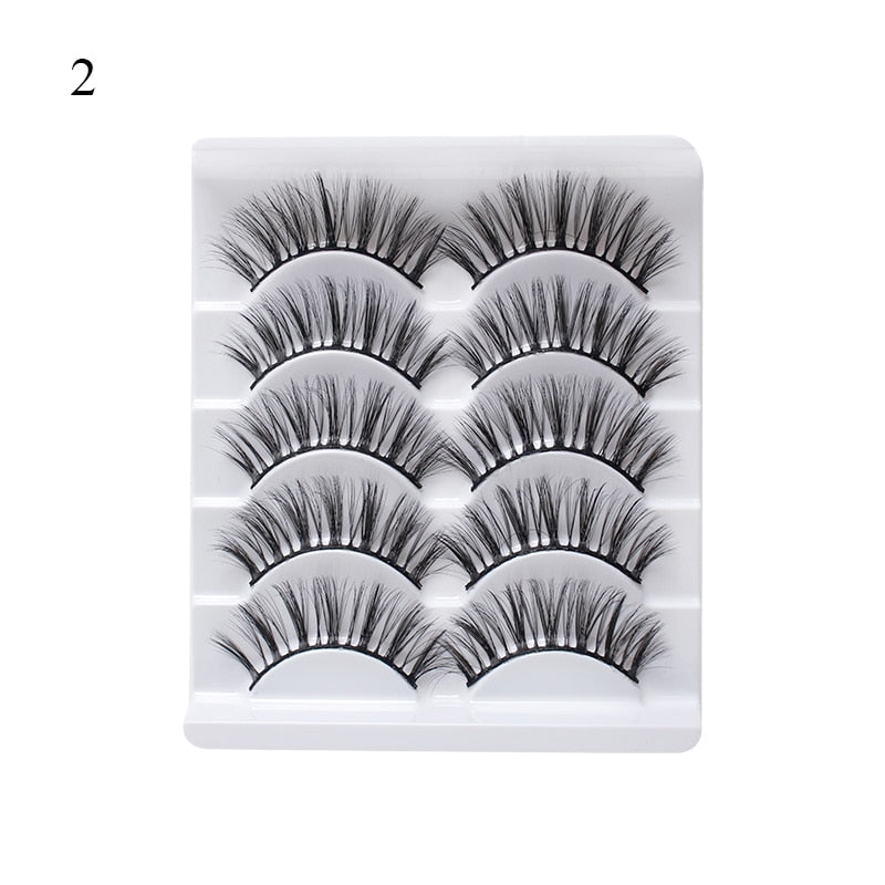 4 Pairs Eyelashes Extension Natural False Eyelashes Cross Long Winged Eyelash End Eye Elongated Big Eye Lashes Lolita Eyelashes