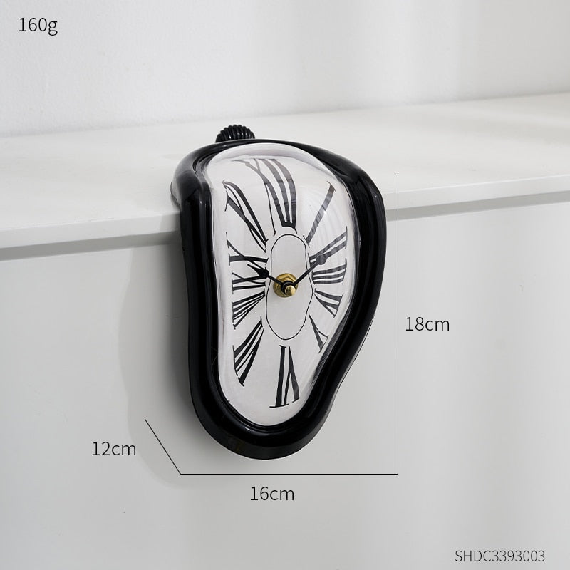 Twisted Clock Ornaments Creative Home Decor Desk Bookshelf Accessories Modern Living Room Decoration Figurines for Interior Gift
