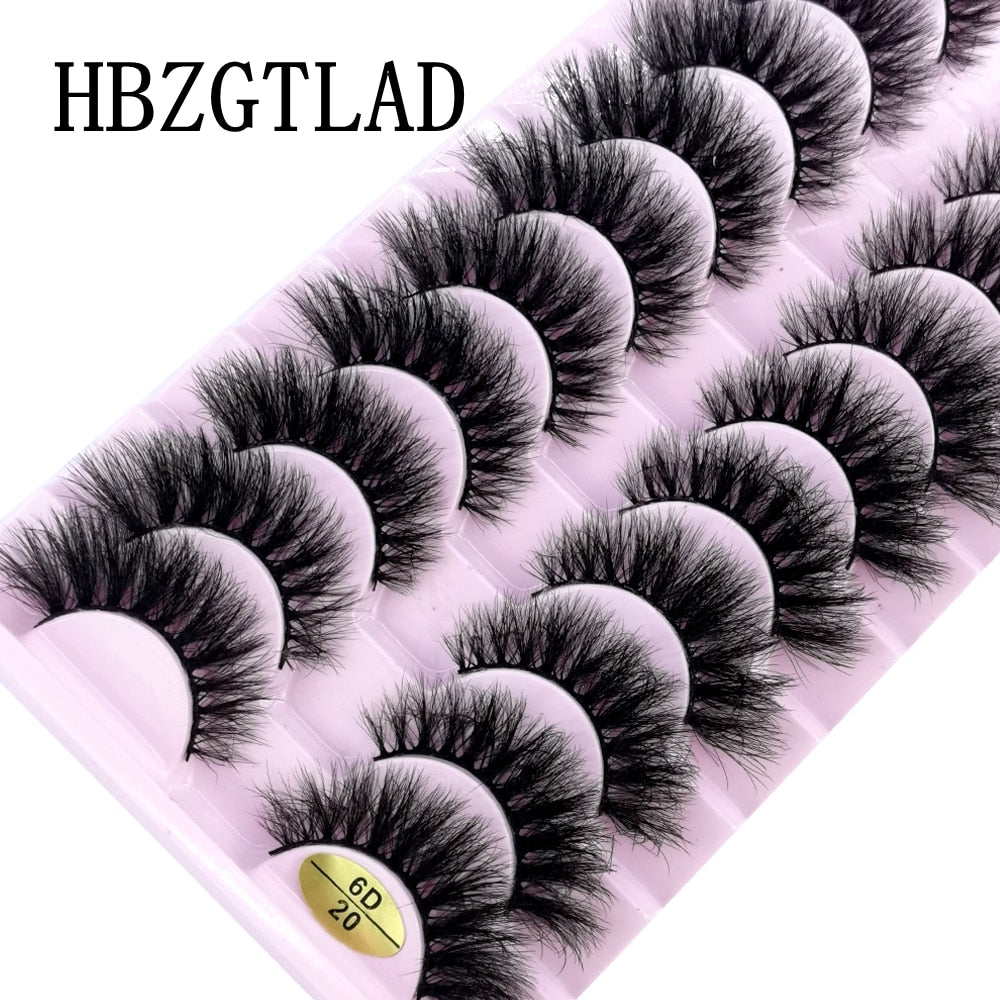 10 Pairs 3D Faux Mink Lashes Natural long Mink False Eyelashes Fake Eyelash Mink Lashes Extension Cils