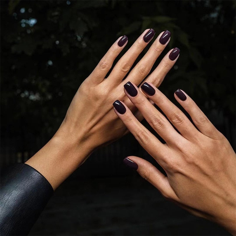 Press On Nails Solid color Short